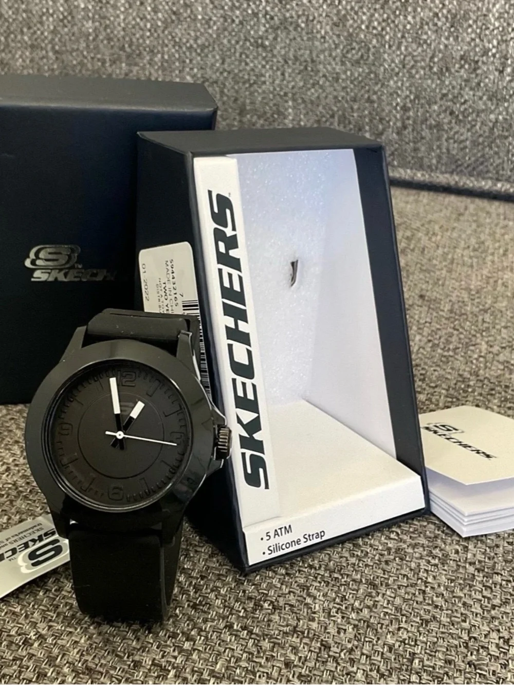 Skechers Men's Black Silicone Strap Watch with Matte Dial